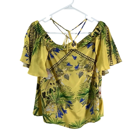 Ted Baker London Tops - Ted Baker Royal Palm Tie Back Top Silk Blend Lightweight